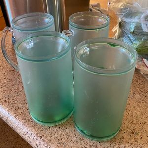 Beer glass in plastic liquid freeze